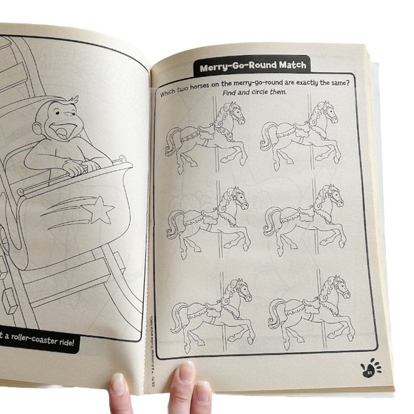 Curious George Activity and Colouring Book Monkey See Monkey Do Simon Scribbles - Picture 3 of 8